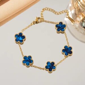 New! Gold Plated clover bracelet